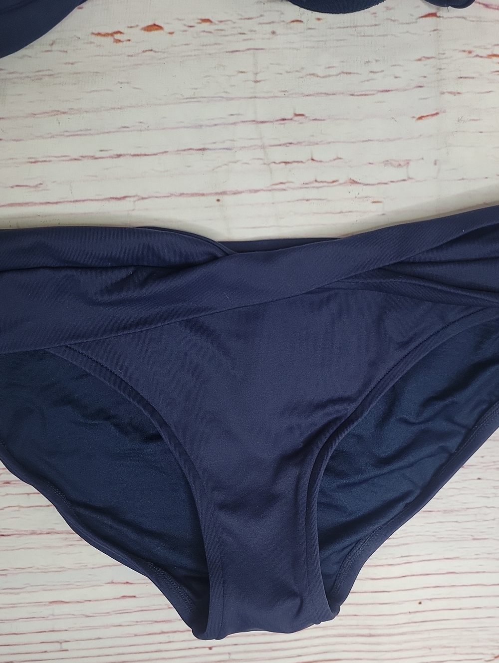 Seafolly Navy Halter Bandeau Bikini US Size 8 - Picture 4 of 11